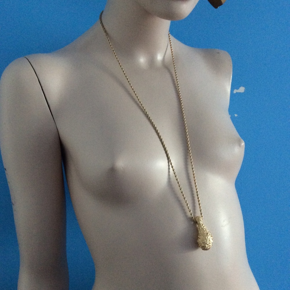Fried chicken 🍗 drumstick long necklace new